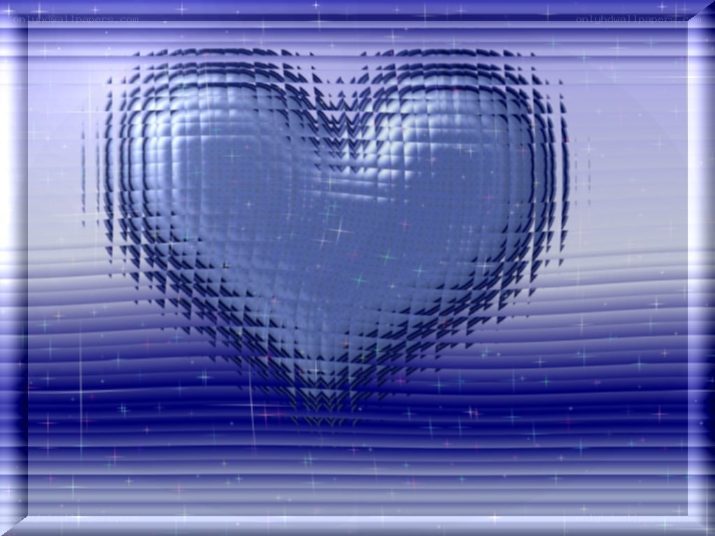 blue heart with sparkles