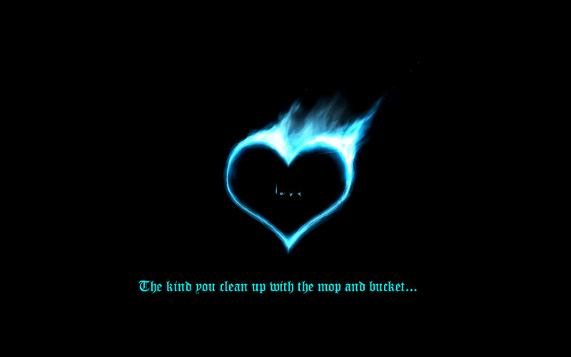 blue heart with text