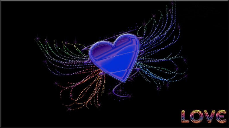 Blue Heart with Wings — Celestial