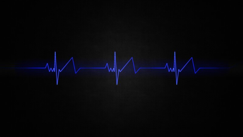 blue heartbeat line