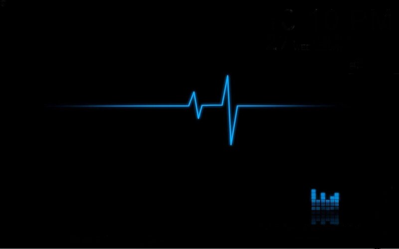 blue heartbeat line