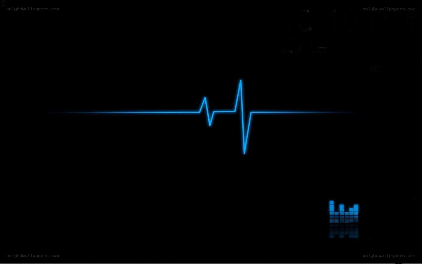 blue heartbeat line
