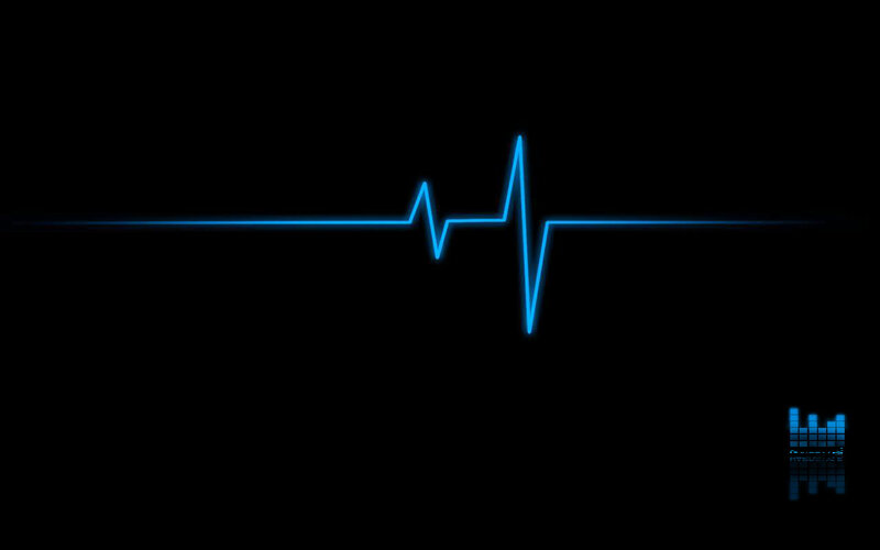 blue heartbeat line