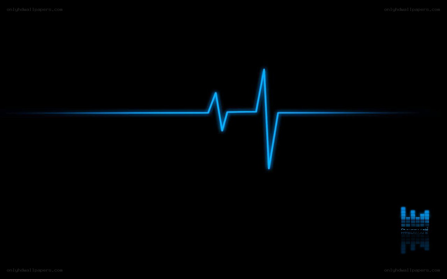 blue heartbeat line