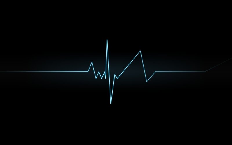 blue heartbeat line