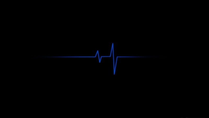 blue heartbeat line