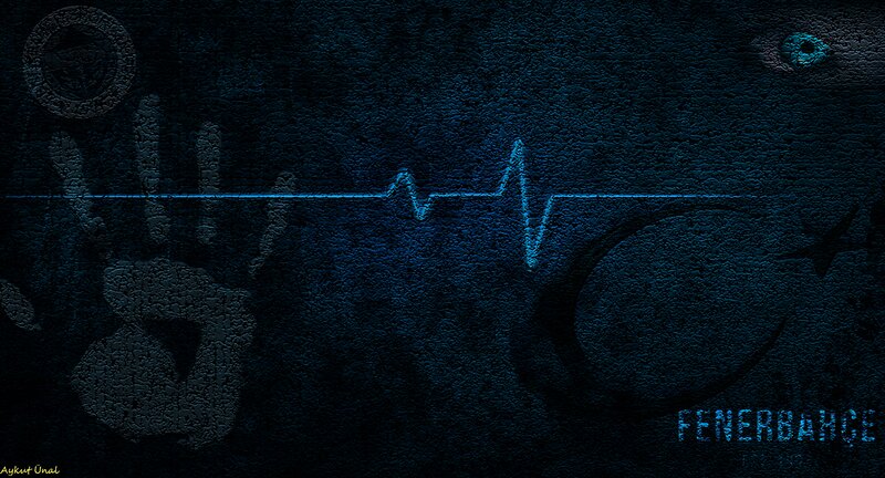 Blue Heartbeat Line — Dark