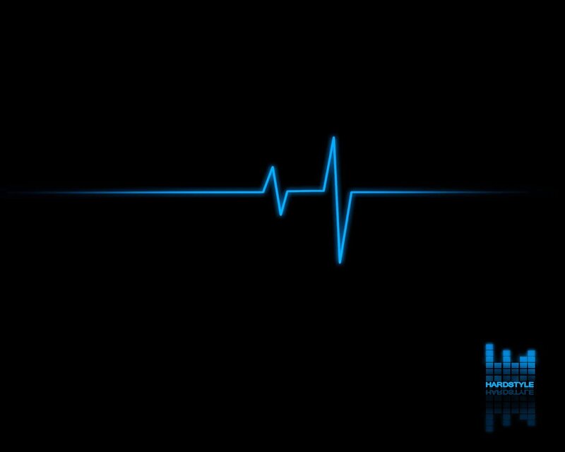 blue heartbeat line on black