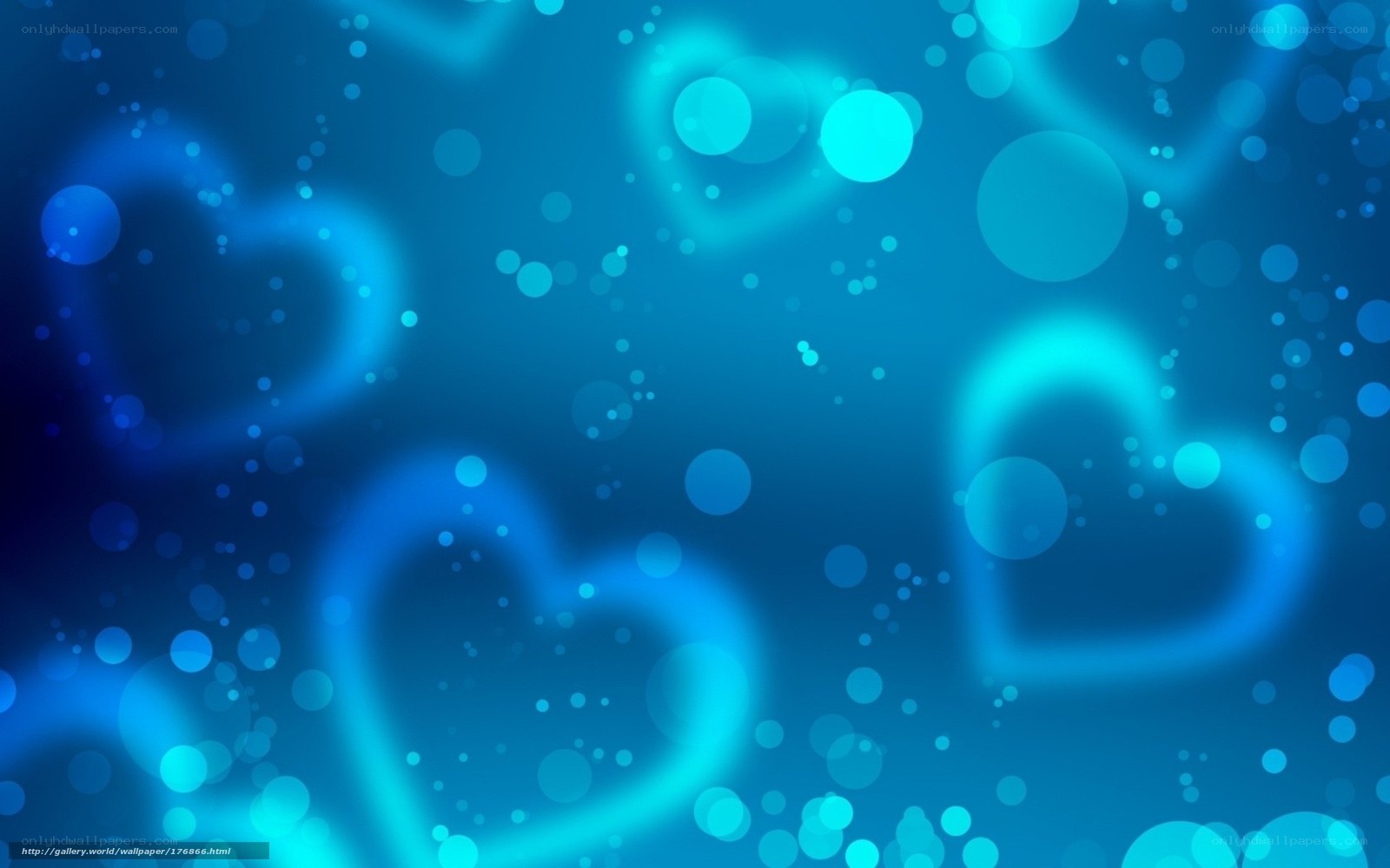 blue hearts abstract background