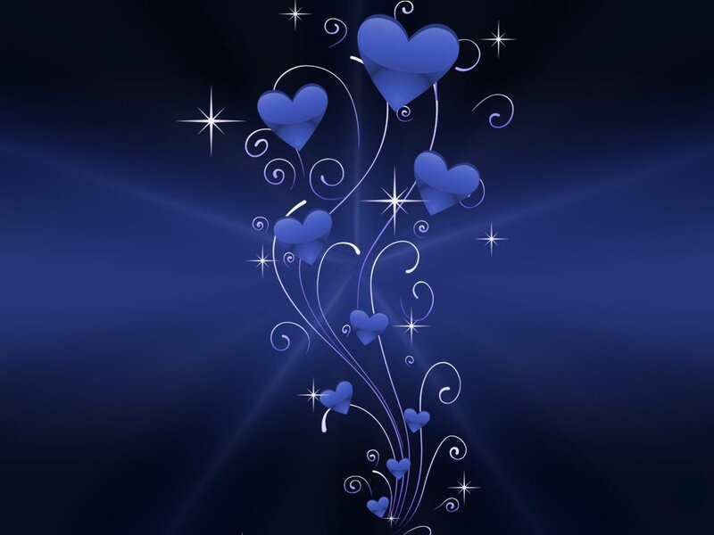 blue hearts and stars design