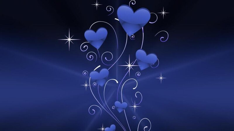 blue hearts and stars design