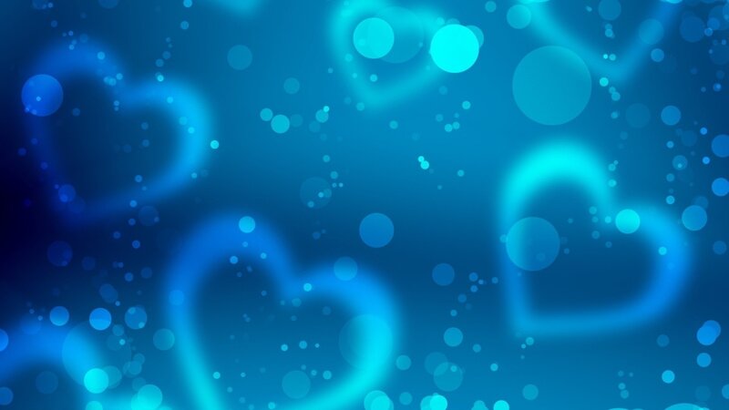 blue hearts background