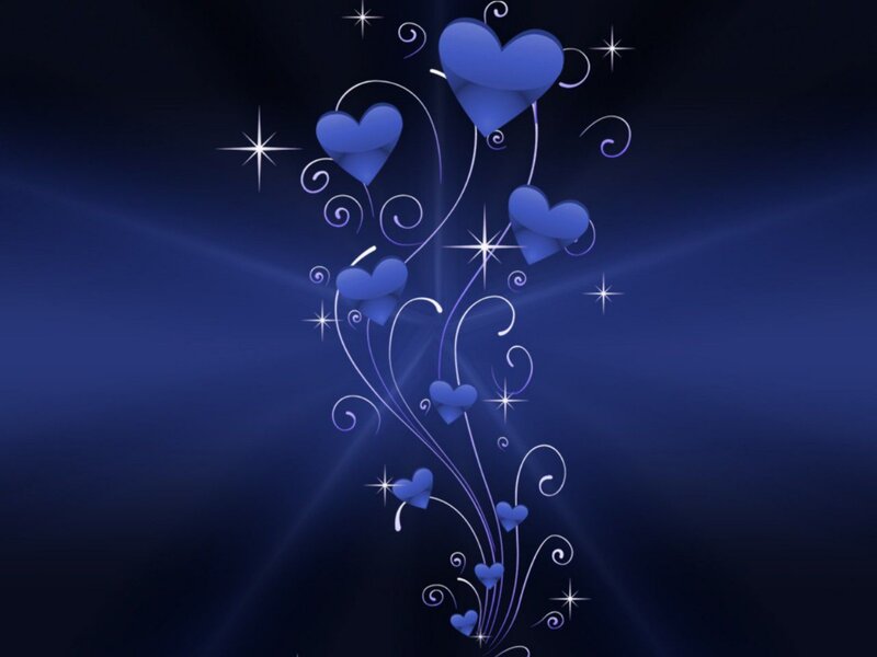 Blue Hearts on Vines — Dreamy