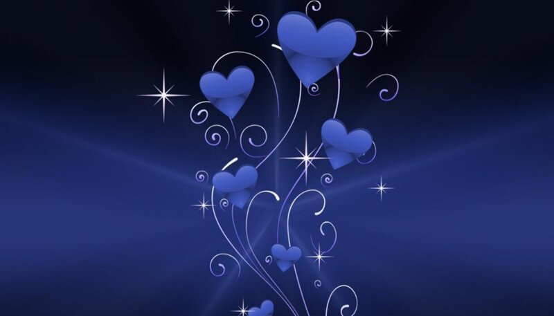 Blue Hearts on Vines