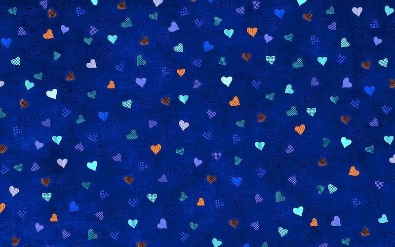 blue hearts pattern