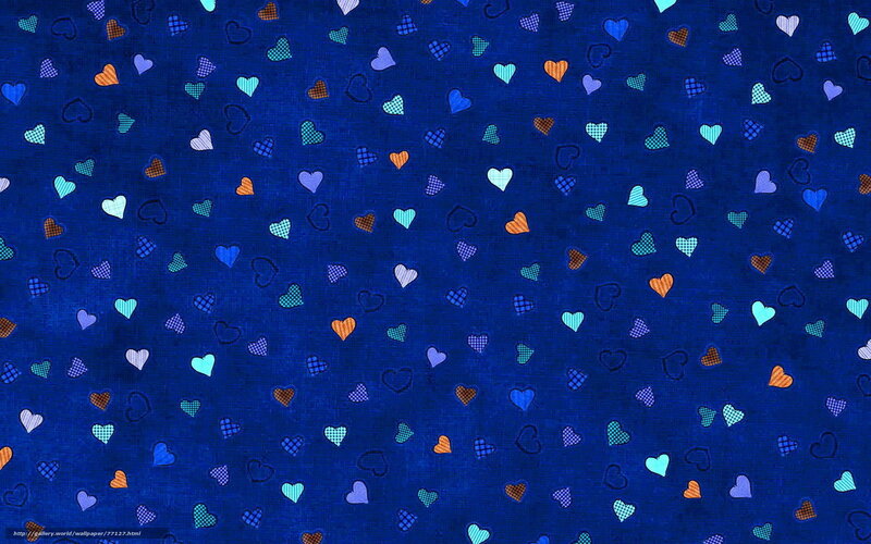 blue hearts pattern