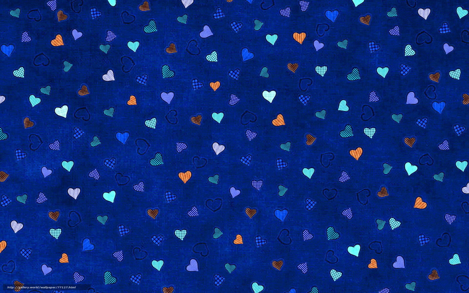 blue hearts pattern