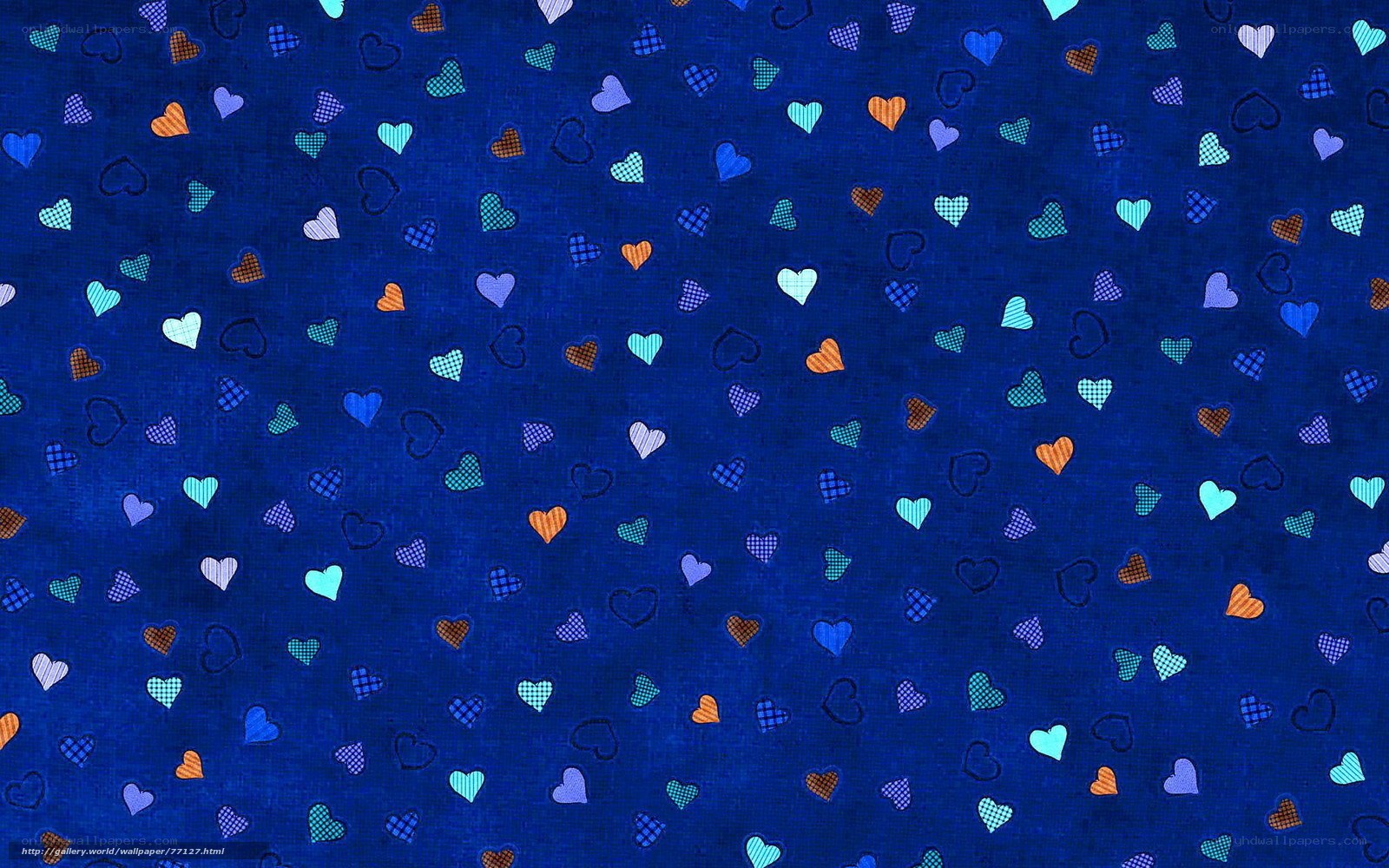 blue hearts pattern