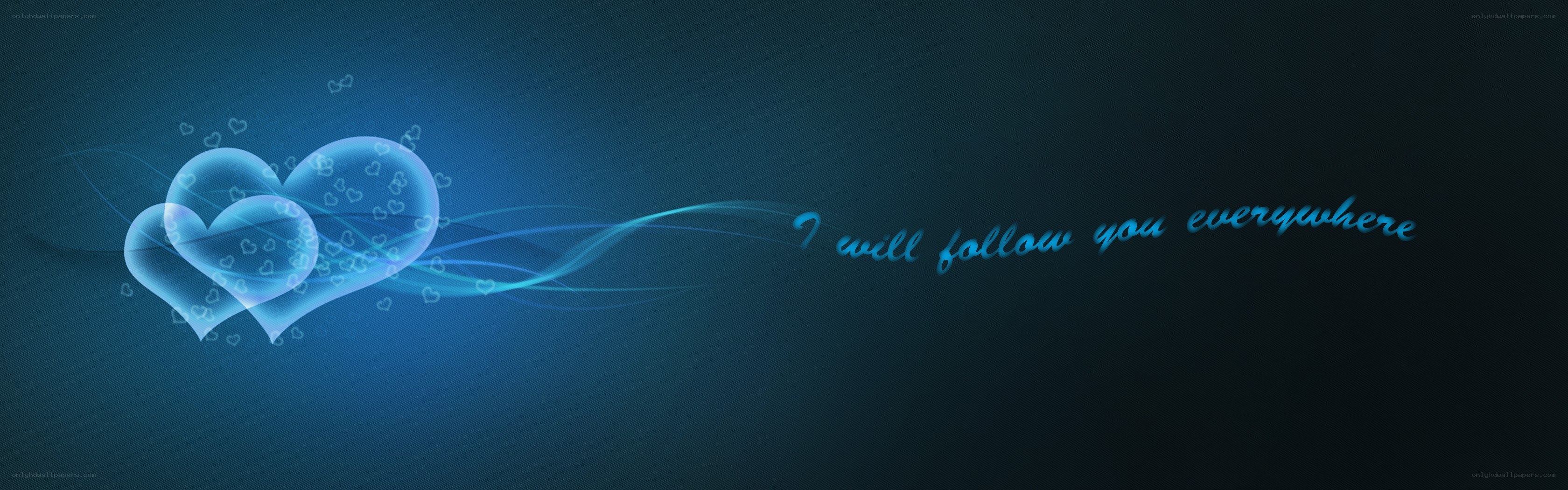 blue hearts with flowing text
