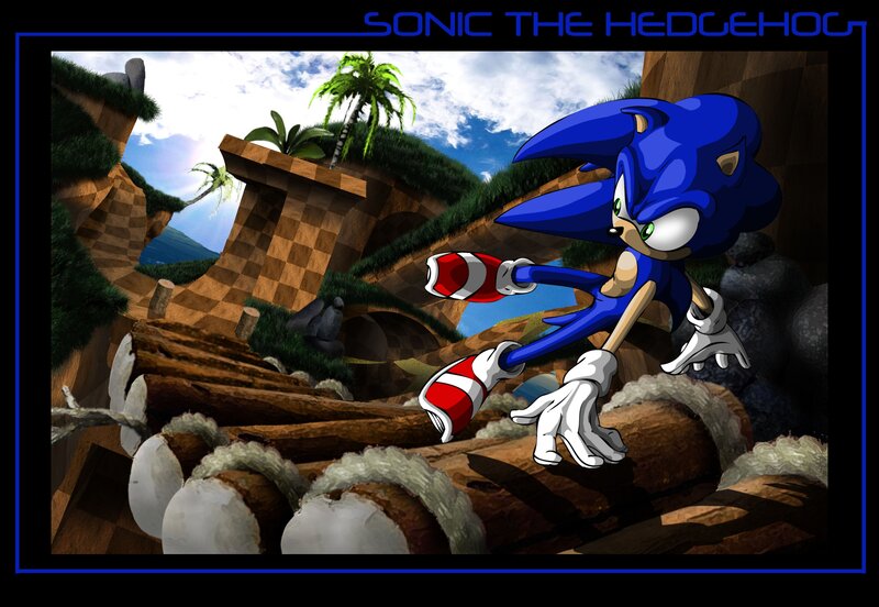 Blue Hedgehog Character — Adventurous, Afternoon