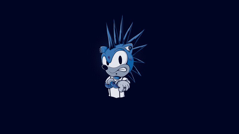 Blue Hedgehog Character — Aggressive