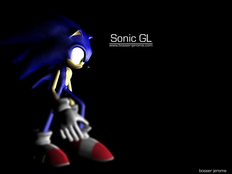 Blue Hedgehog Character — Black, Dramatic