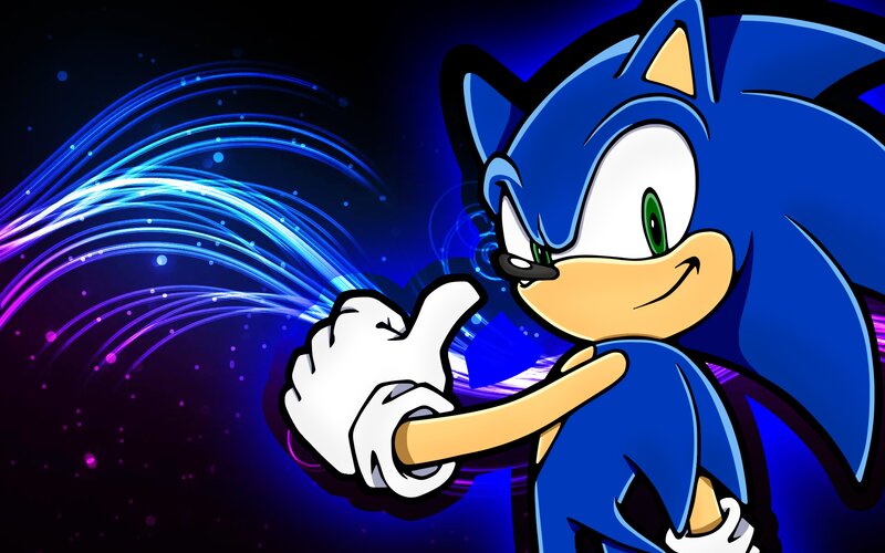 Blue Hedgehog Character — Dynamic, Night