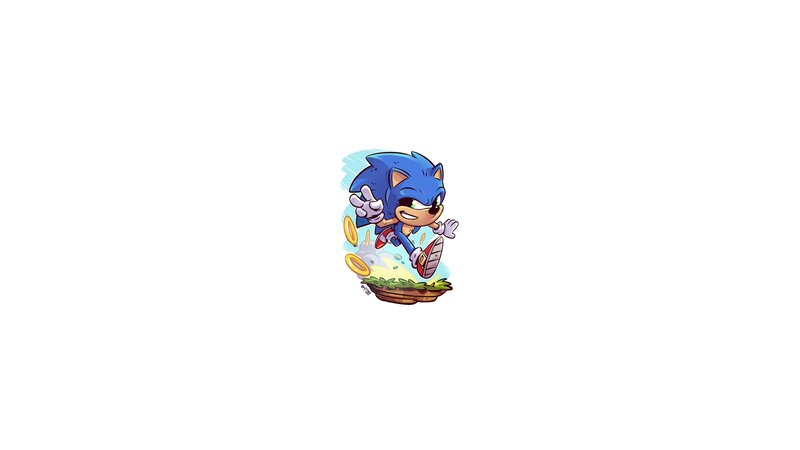 Blue Hedgehog Character — Energetic, Digital Art, Coins
