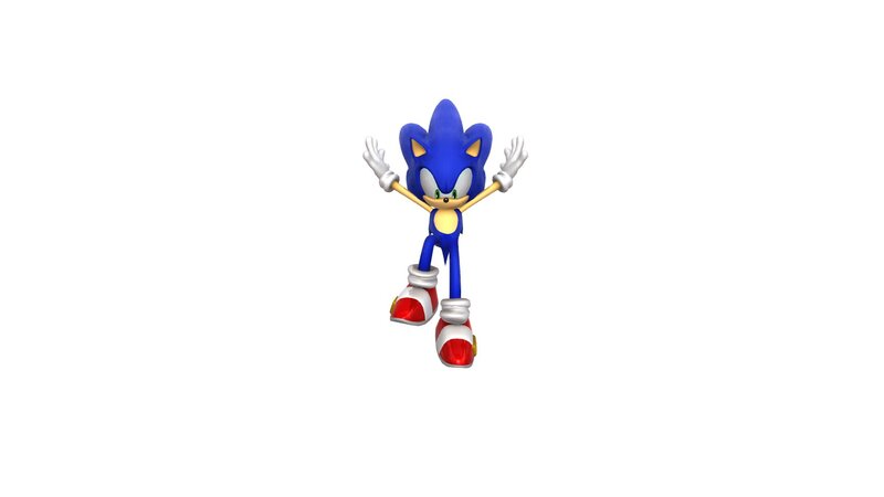 Blue Hedgehog Character — Neutral, 3d Render