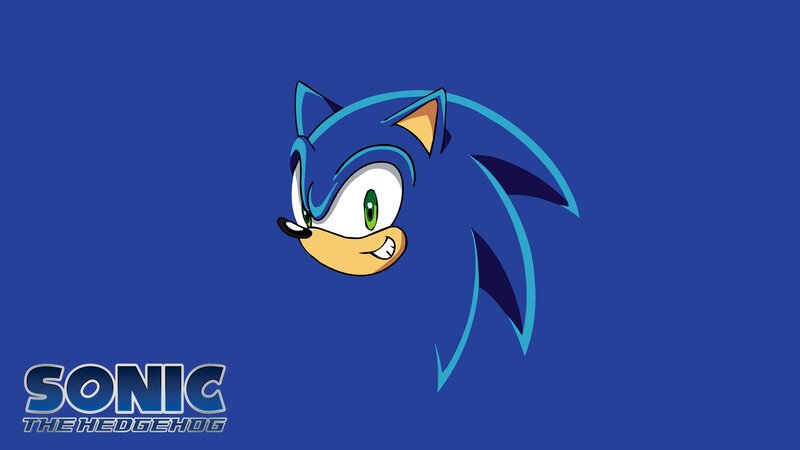Blue Hedgehog Character — Playful, Digital Art, Text, Yellow