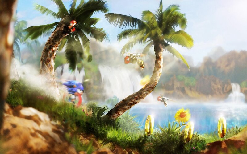 Blue Hedgehog in Jungle