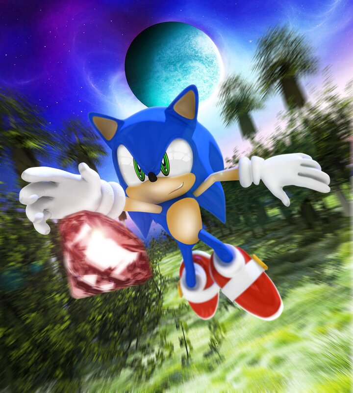 Blue Hedgehog in Motion — Dynamic
