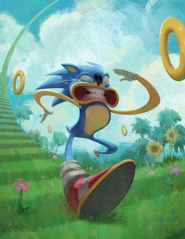 Blue Hedgehog Running — Chaotic