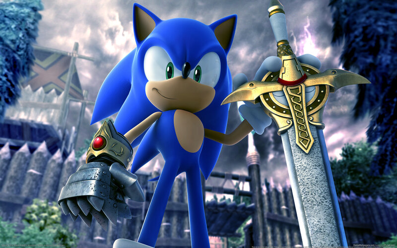 Blue Hedgehog with Sword — Dramatic