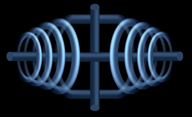 Blue Helical Coil Structure