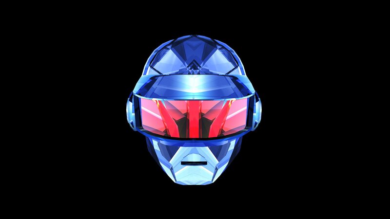 Blue Helmet with Red Visor