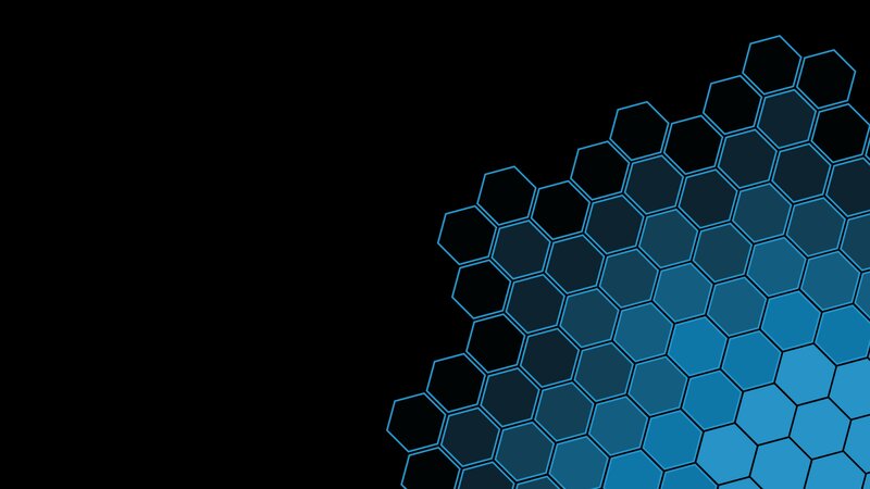 Blue Hexagon Pattern — Black
