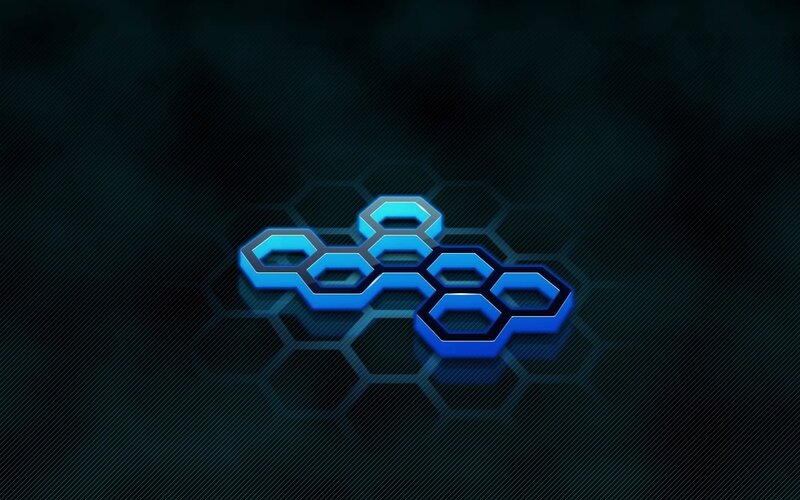Blue Hexagon Pattern