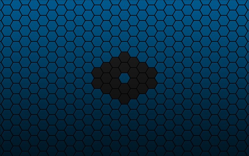 blue hexagon pattern with dark center