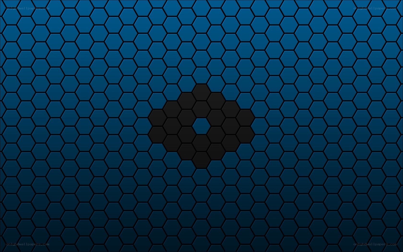 blue hexagon pattern with dark center