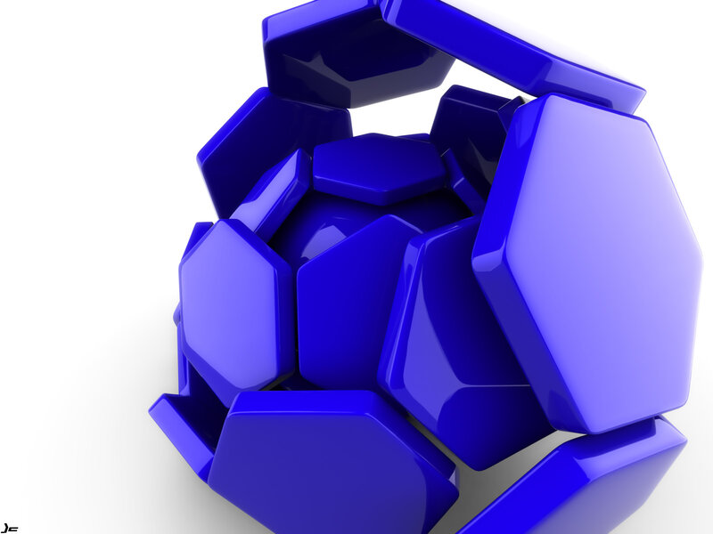 Blue Hexagonal Blocks