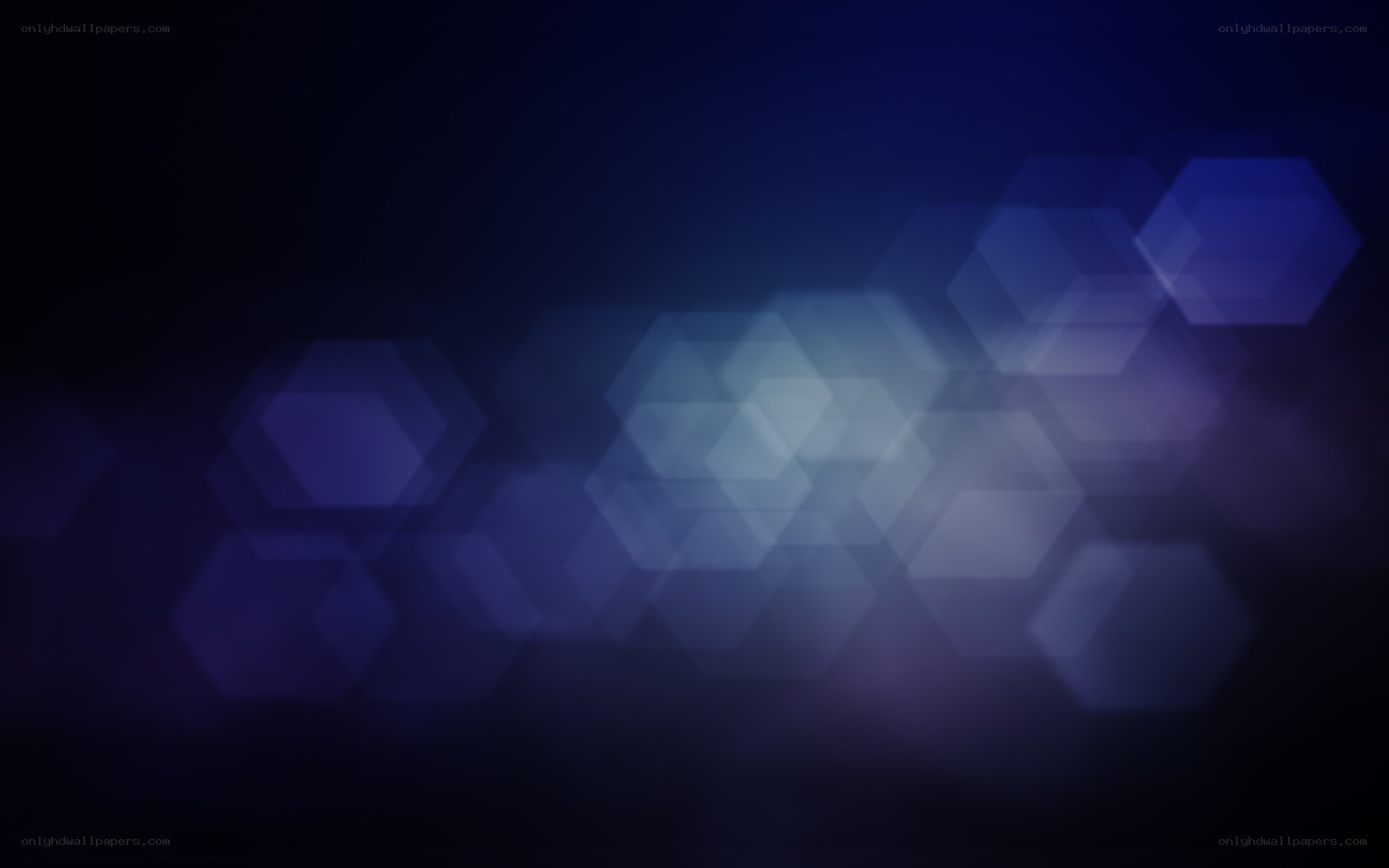 blue hexagonal bokeh background