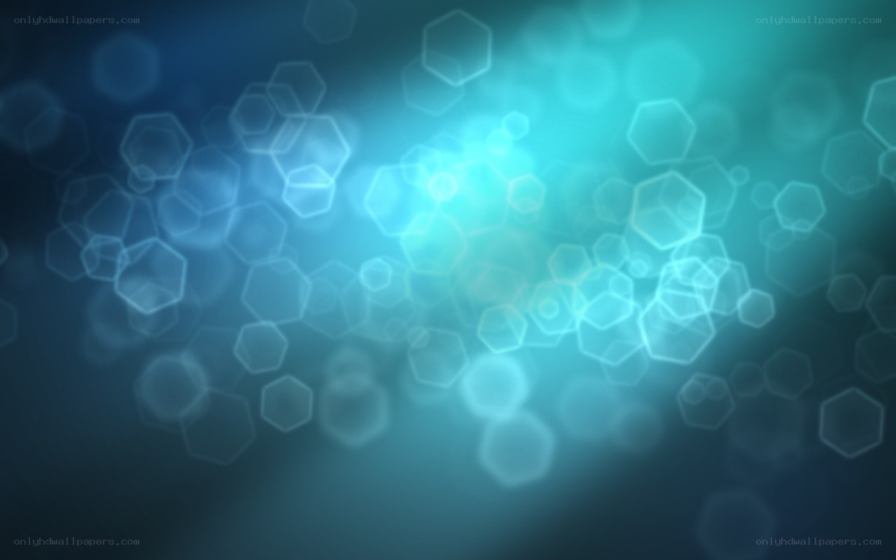 blue hexagonal bokeh background