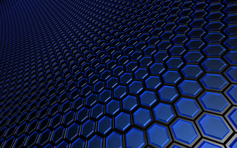 Blue Hexagonal Grid