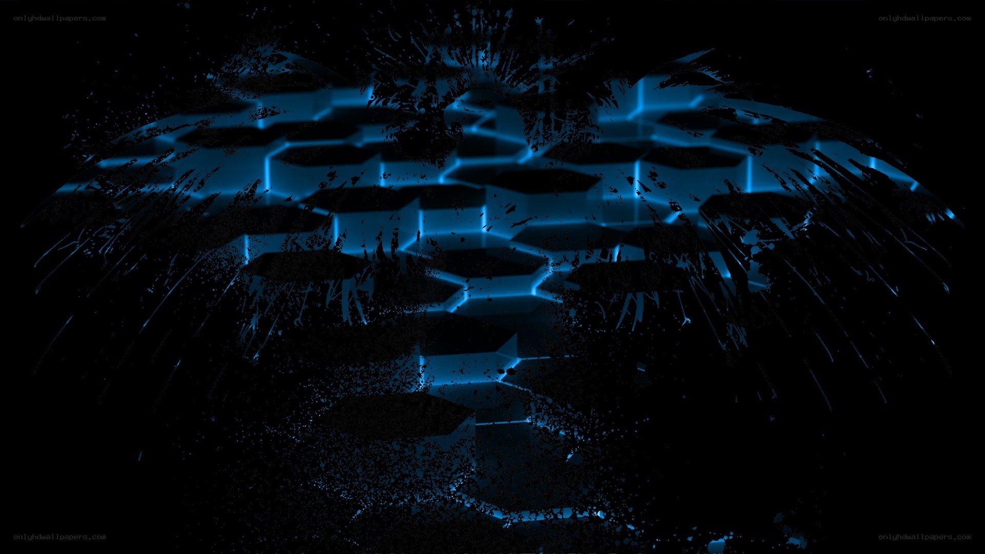 blue hexagonal pattern