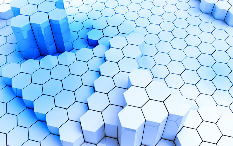 blue hexagonal pattern