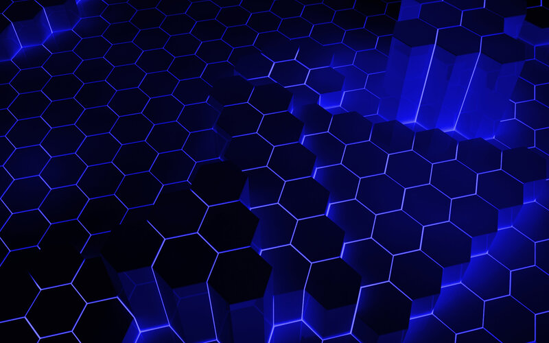 blue hexagonal pattern