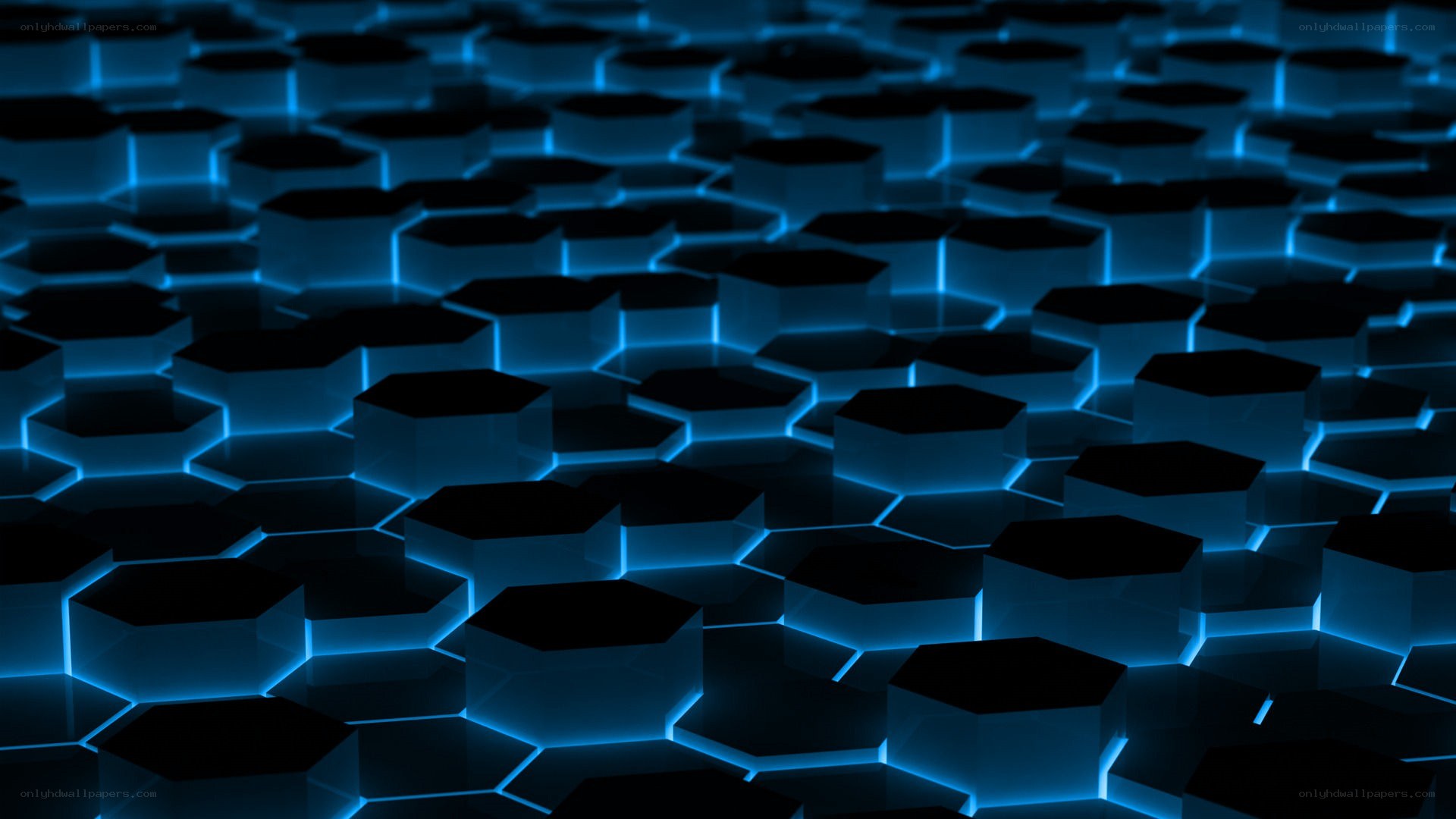 blue hexagonal pattern