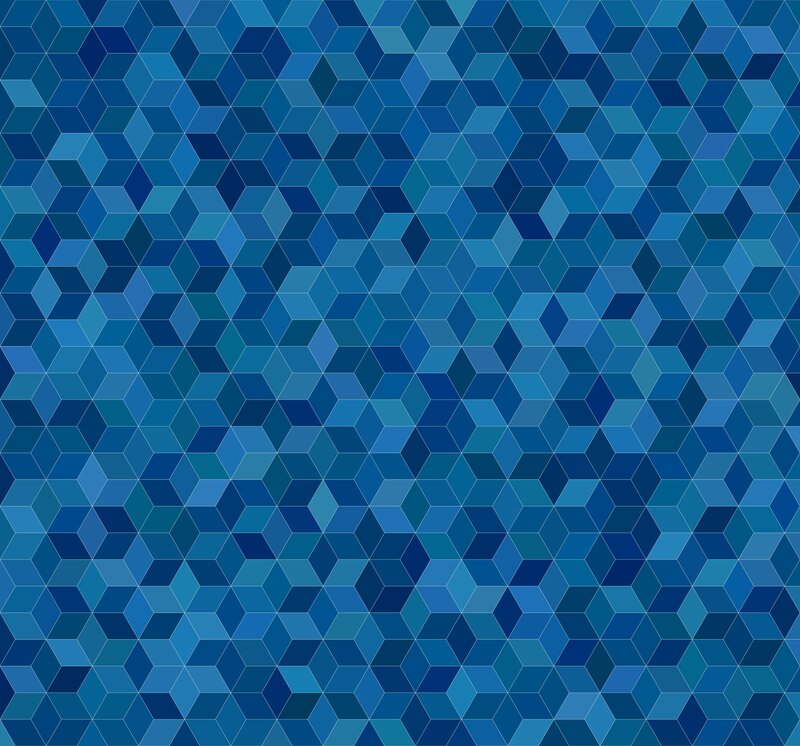 Blue Hexagonal Pattern — Calm, Abstract, Hexagons, Geometric
