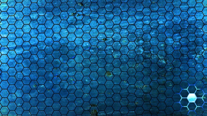 Blue Hexagonal Pattern — Cool